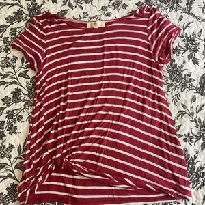 Pink and white striped shirt